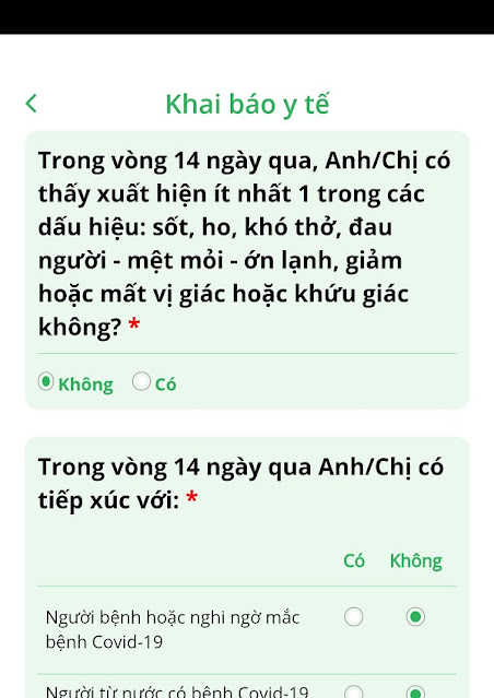 Khai báo y tế trên PC-Covid