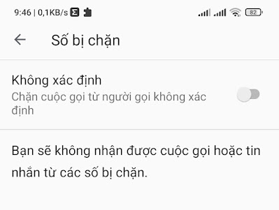 Cách chặn số không xác định trên Android 1