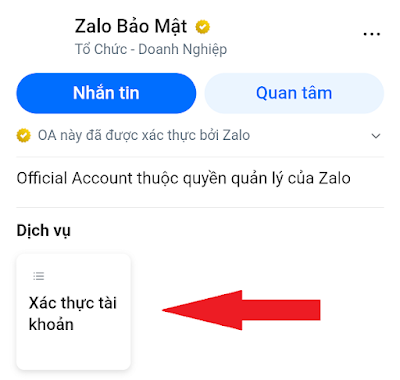 Cách xác thực thông tin trên Zalo