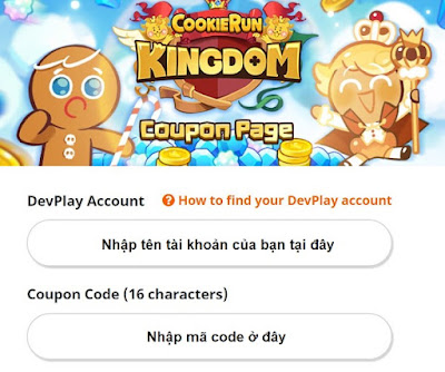 Cách nhập mã code Cookie Run: Kingdom 2022