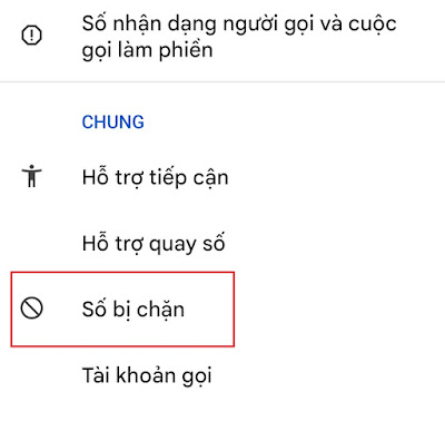 Cách chặn số không xác định trên Android