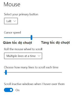 Cách tăng, giảm tốc độ chuột trên Windows 10, 11