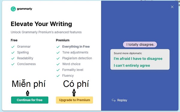 Đăng ký grammarly