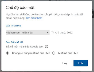 Cách gửi mail bằng "chế độ bảo mật" trên Gmail h2