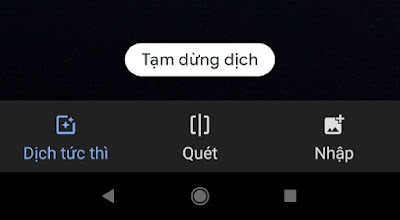 google dịch hình ảnh trực tiếp trên app Google Dịch