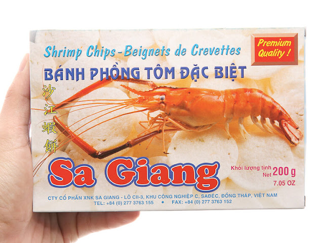 Đặc sản Đồng Tháp bánh phồng tôm Sa Giang