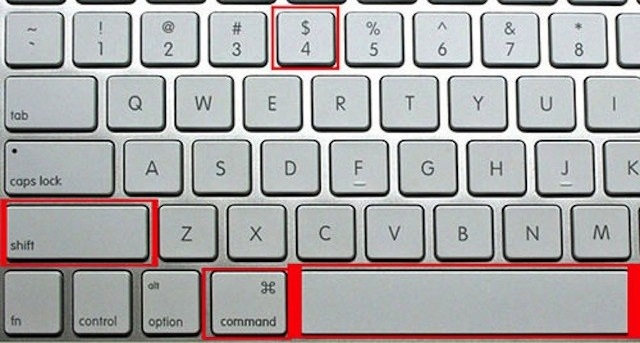 nhấn các phím Command + Shift + 4 + Spacebar  để chụp 1 phần macbook