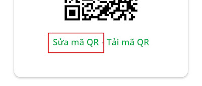 Quản lý QR"  > "Sửa mã QR