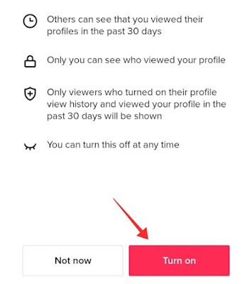 Hình ảnh cách bật hay tắt tính năng Lịch sử xem hồ sơ TikTok