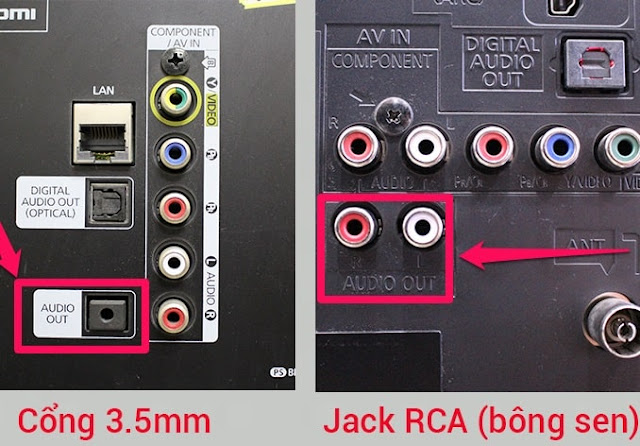 Cắm đầu dây vào tivi