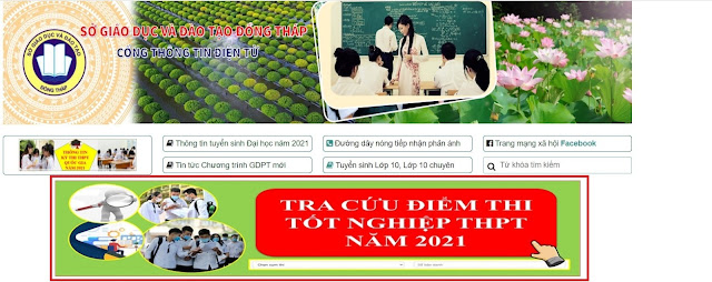 tra cứu điểm thi tốt nghiệp THPT Đồng Tháp 2021