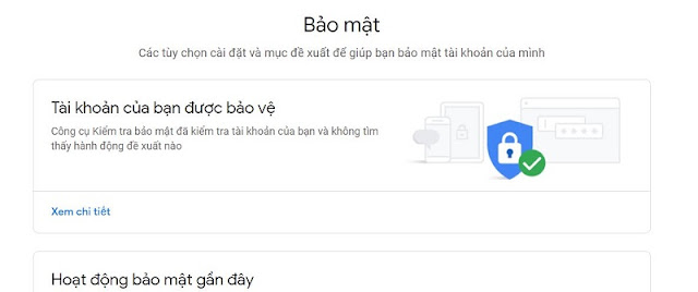 Bảo mật tài khoản Gmail