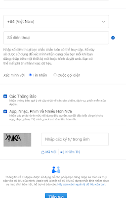 Đăng ký tài khoản Apple ID trên website Apple